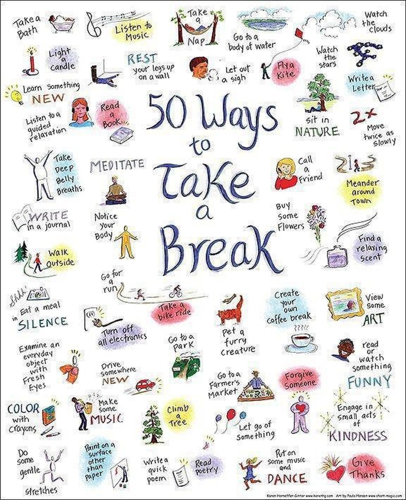 50 ways to take a break